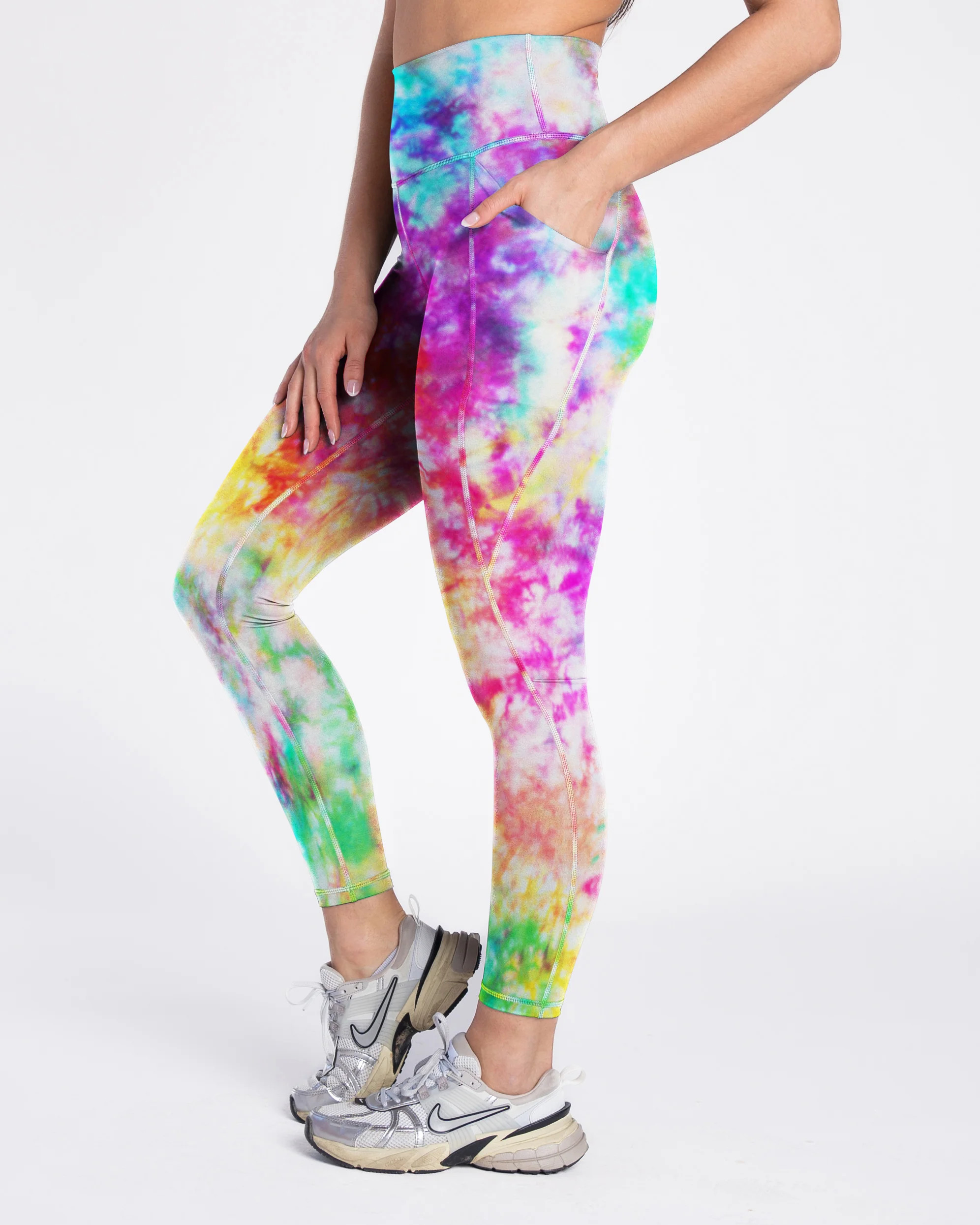 Lux Pace Leggings - Rainbow Tie Dye | Senita Athletics