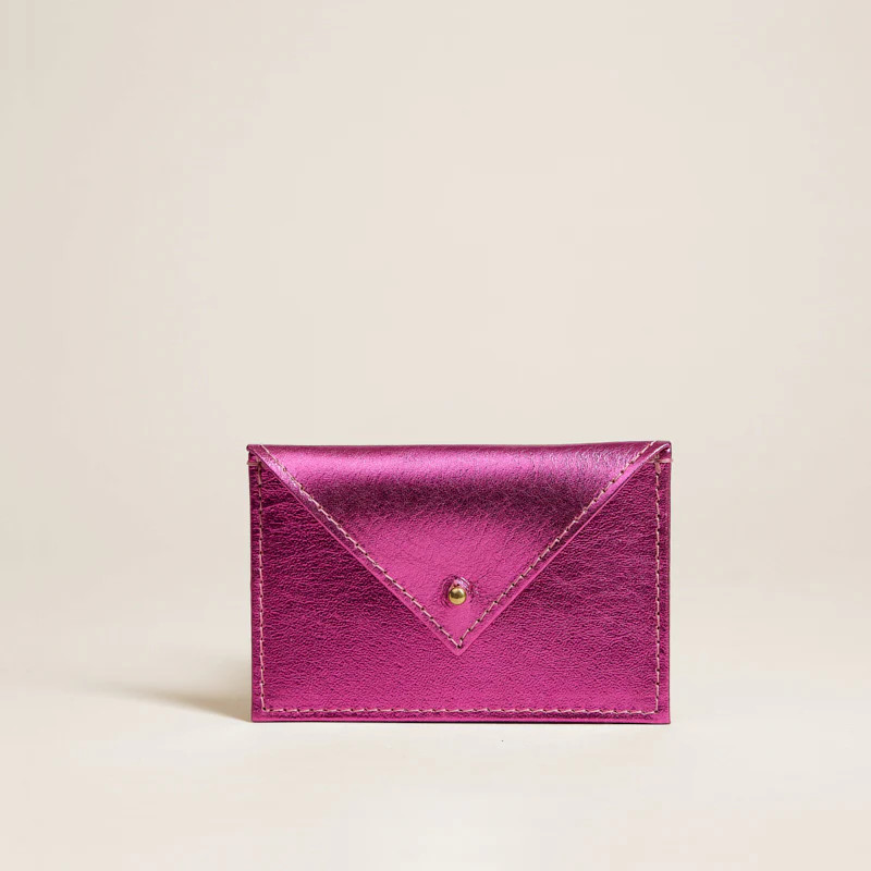 Small Envelope Pouch - Metallic Hot Pink | Parker Thatch