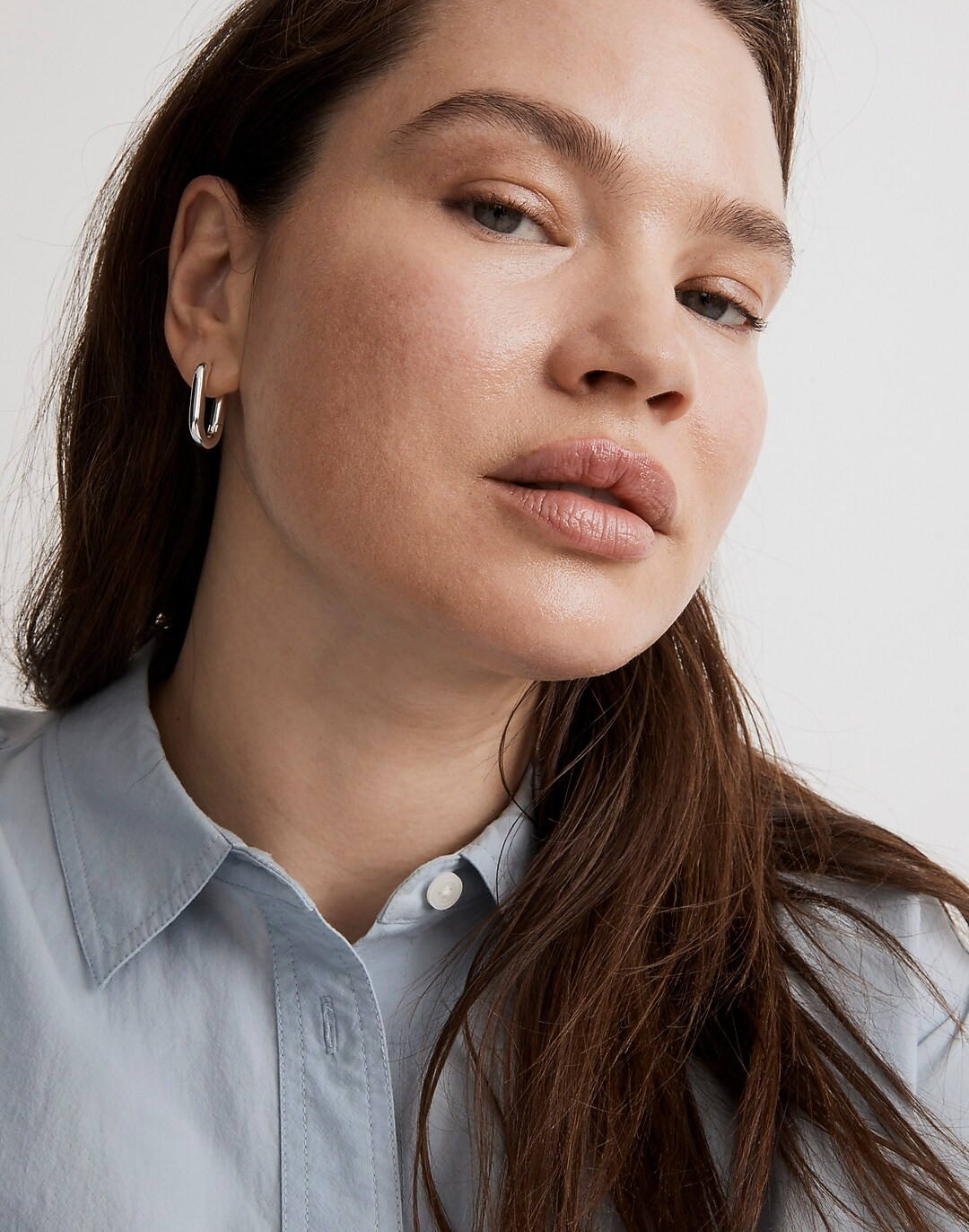 Carabiner Medium Hoop Earrings | Madewell