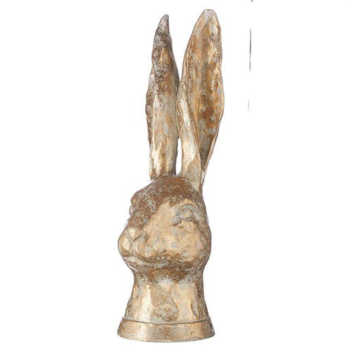 Distressed Gold Rabbit Bust | The Nested Fig