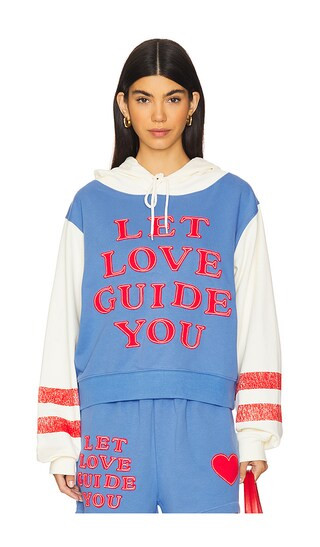 The Mayfair Group Let Love Guide You Hoodie in Blue. - size M/L | Revolve Clothing (Global)