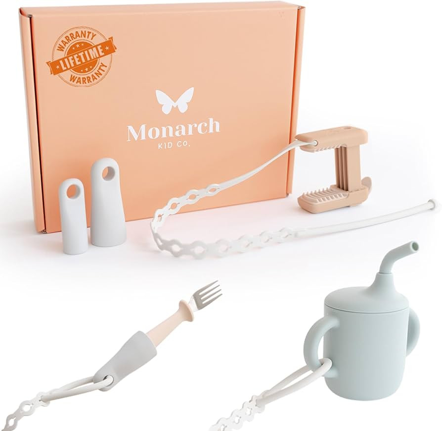 Clip & Strap for Toddler & Baby, Premium Quality, Securely Attaches to High Chair, Car Seat, Sipp... | Amazon (US)
