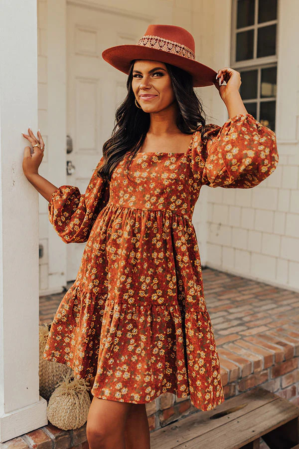 Fall Perfection Babydoll Dress | Impressions Online Boutique