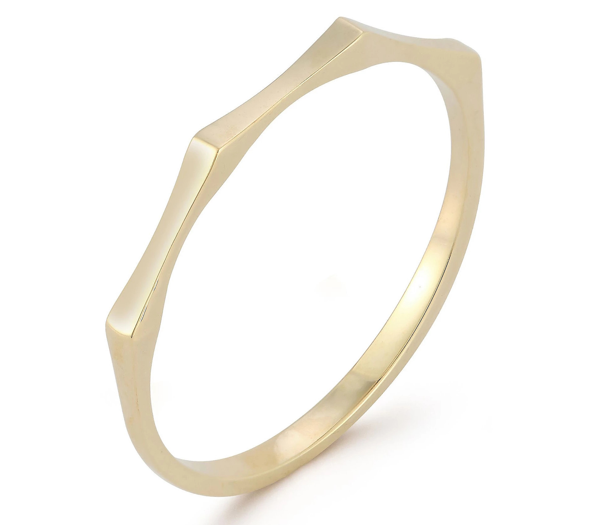Luminosa Gold Dainty Thin Geometric Band Ring, 4K | QVC