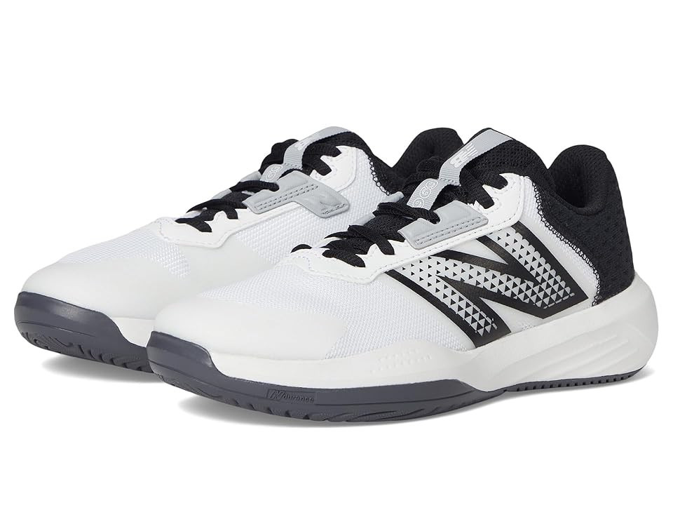 New Balance 696v6 Tennis Shoes Women's Tennis Shoes White/Black : 8.5 D - Wide, Synthetic/Textile | Zappos