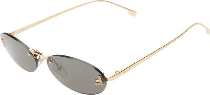 'Fendi First 54mm Oval Sunglasses | Nordstrom
