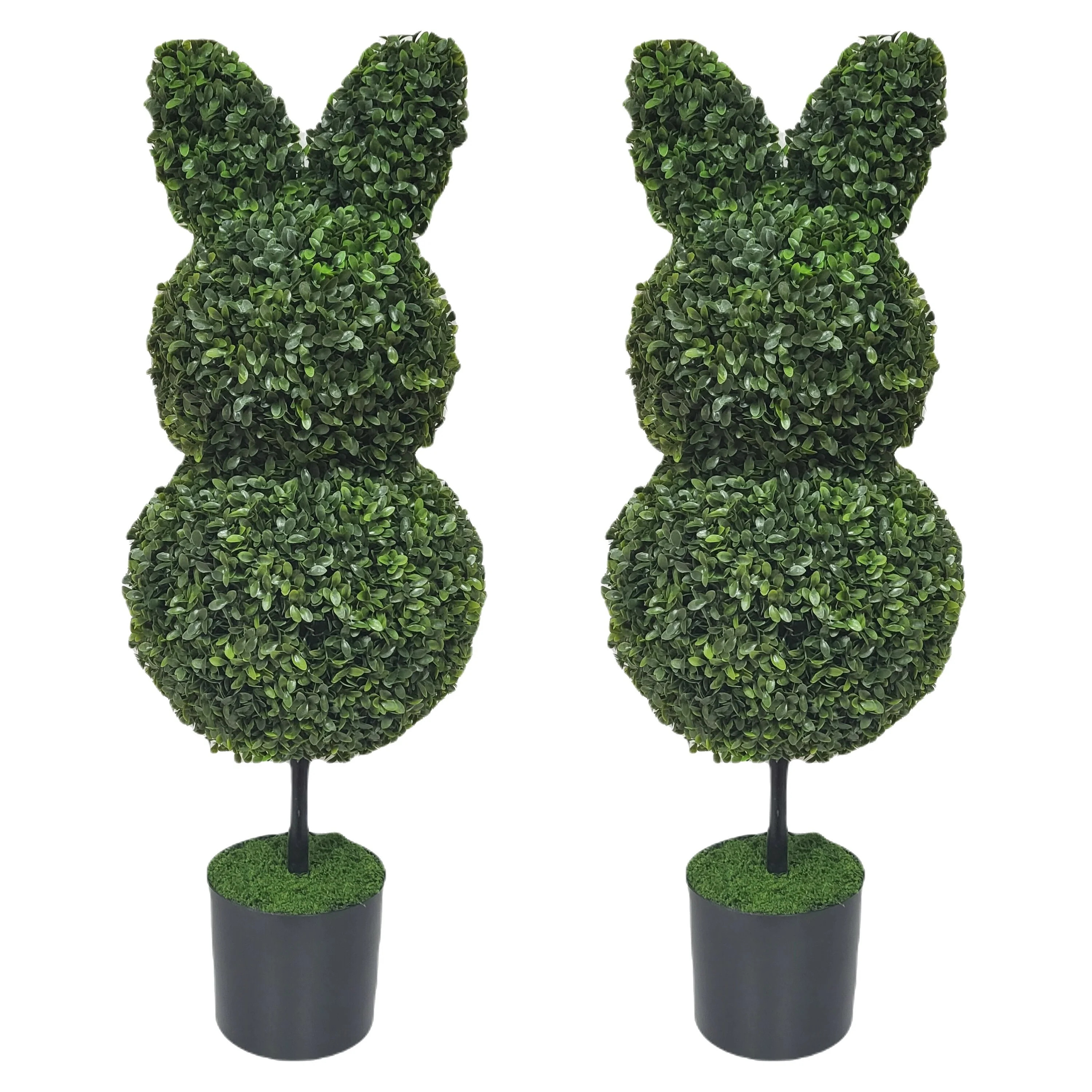Boxwood Easter Bunny Topiary, Green, 35", 2 Count, by My Texas House | Walmart (US)