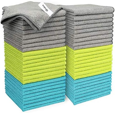 AIDEA Microfiber Cleaning Cloths-50PK, Softer Highly Absorbent, Lint Free Streak Free for House, ... | Amazon (US)