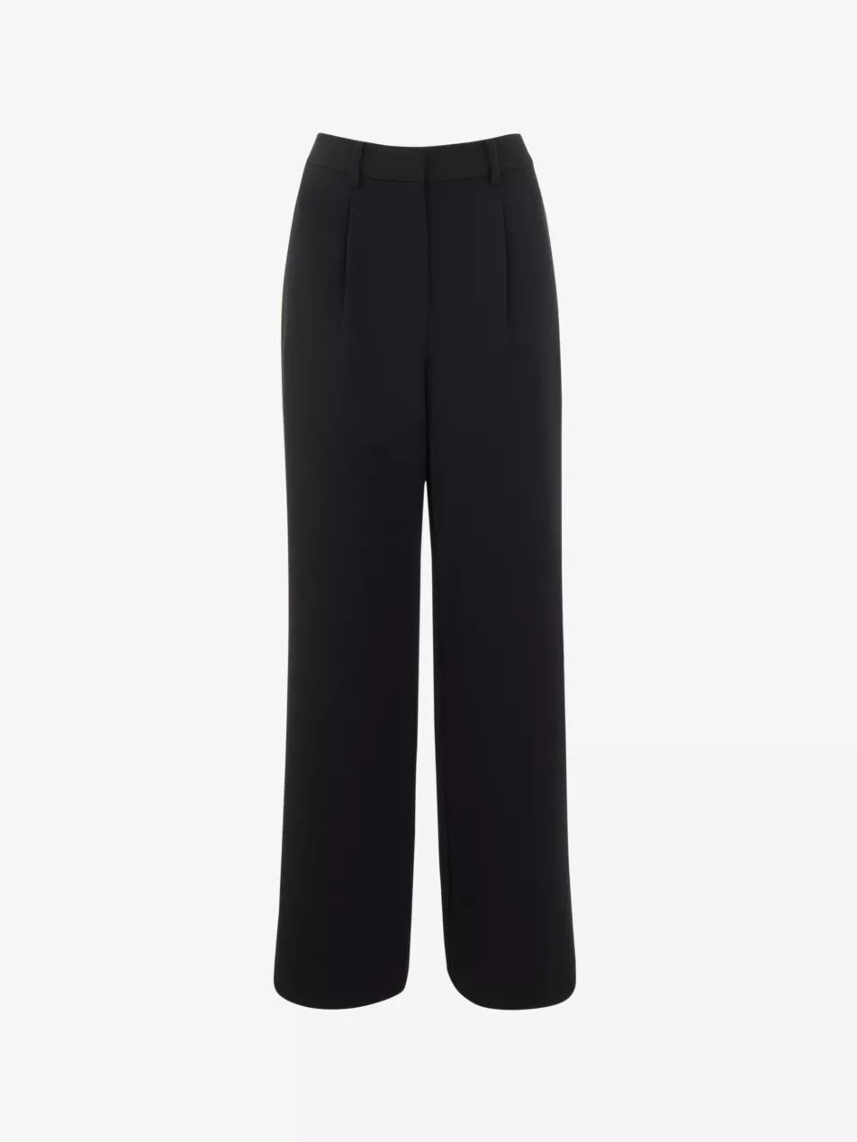 Side-stripe high-rise crepe trousers | Selfridges