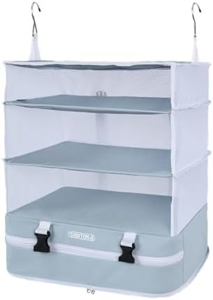 TABITORA Portable Hanging Travel Shelves Bag Packing Cube Organizer Suitcase Storage Large Capaci... | Amazon (US)