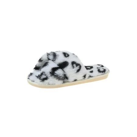 Tenmix Women Home Cozy Fuzzy Slippers Comfort Open Toe Plush Slipper Bedroom Non-slip Leopard Print | Walmart (US)