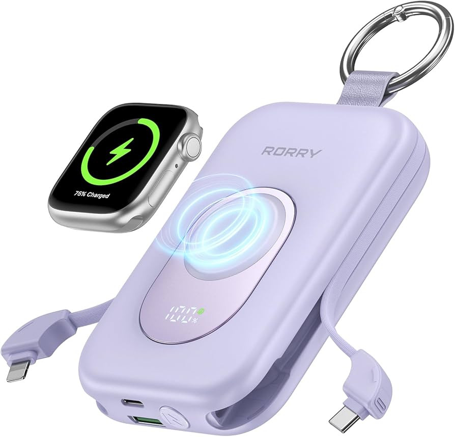 RORRY CharmGo Portable Charger, 20000mAh PD 30W Portable Charger Power Bank with 2 Built-in Cable... | Amazon (US)