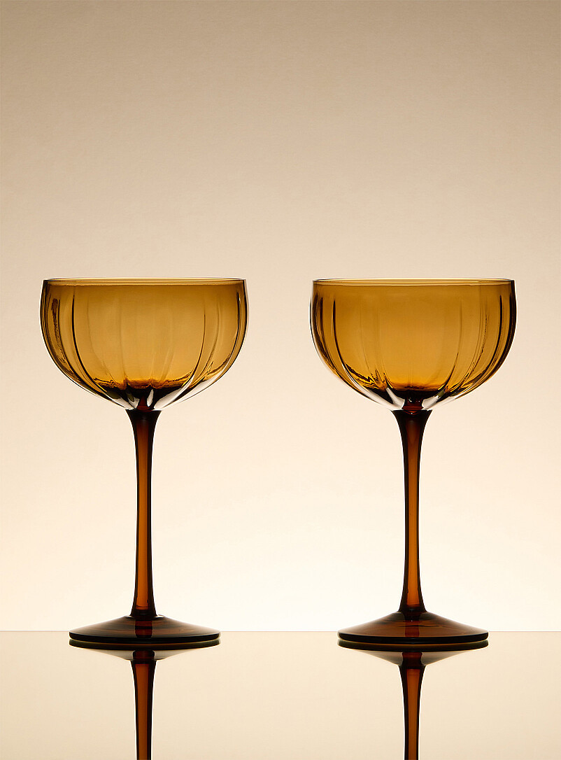 Amber cocktail glasses Set of 2 | Simons