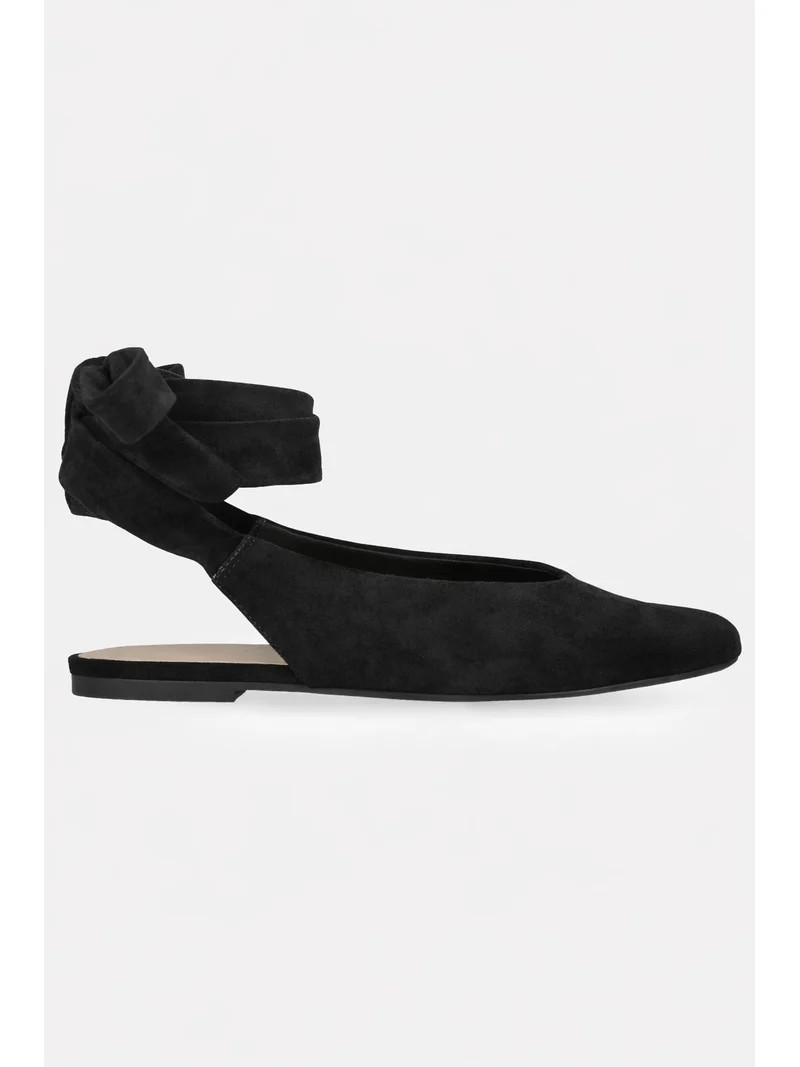 Scoop Women's Faux Suede Ankle Wrap Ballet Flats | Walmart (US)