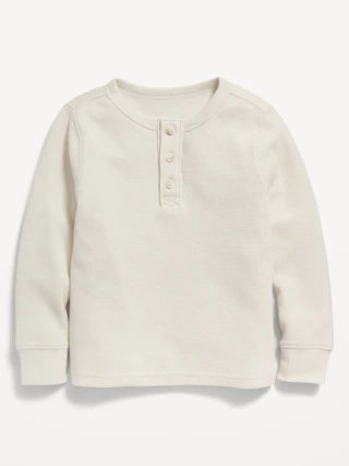 Long-Sleeve Thermal Knit Henley T-Shirt for Toddler Boys | Old Navy (US)