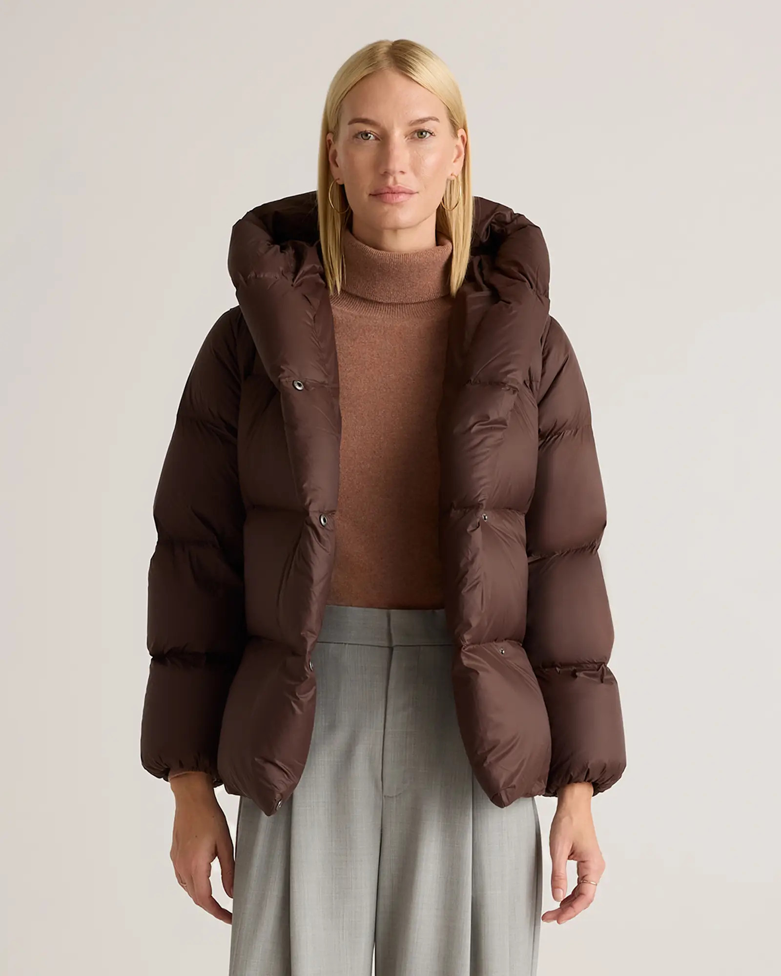 Responsible Down Duvet Puffer Jacket in Hot Fudge | Quince