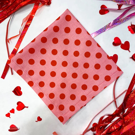 Red and Pink feminine polka-dotted Valentine's Day cloth | Etsy | Etsy (US)