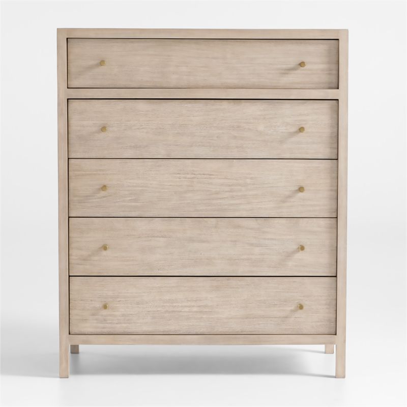 Keane Weathered Natural Wood 5-Drawer Chest + Reviews | Crate & Barrel | Crate & Barrel