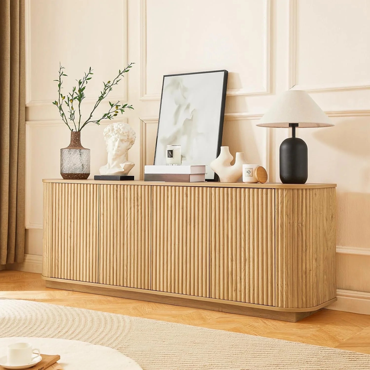 TV Stand, Modern Entertainment Center for TVs Up to 75 inch | Walmart (US)