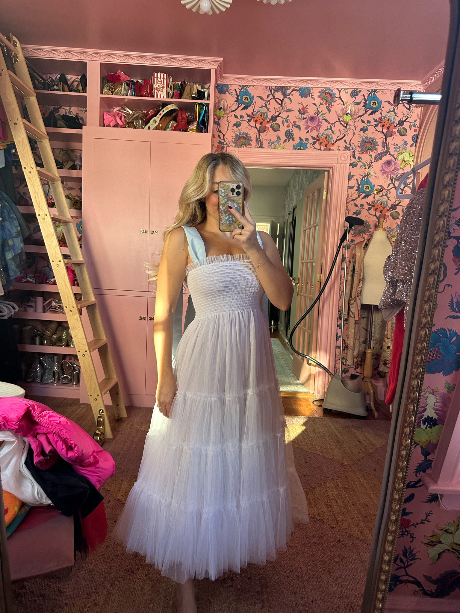 Hill house special edition wedding bridal nap dress blue bow straps tulle dress bridal shower bachelorette outfit ideas wearing size xs

#LTKwedding