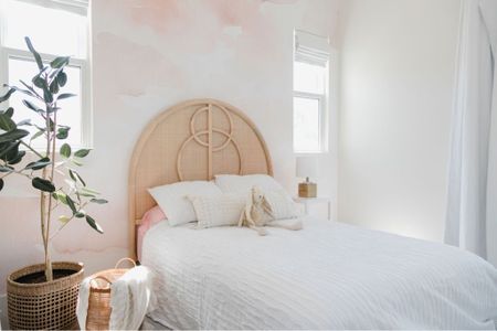 Whimsical, playful kids bedroom with wallpaper and rattan headboard for texture and warmth. 

Wallpaper, kids room, kids decor, home decor, rug.

#LTKhome #LTKunder100 #LTKkids