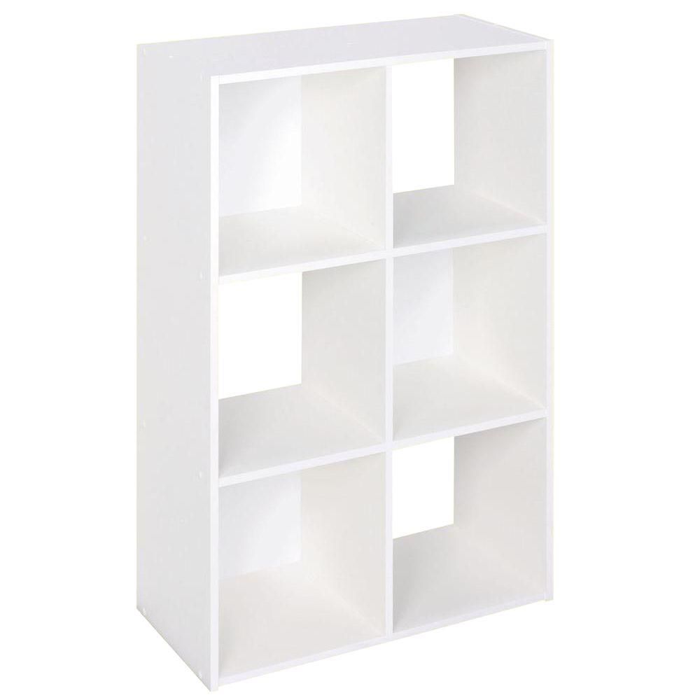 ClosetMaid 36 in. H x 24 in. W x 12 in. D White Wood Look 6-Cube Storage Organizer | The Home Depot