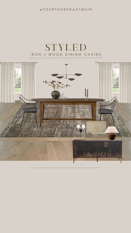 styled // iron & wood dining chairs 

dining room design 
dining room roundup 
amber interiors
amber interiors dupe
mcgee 

#LTKhome