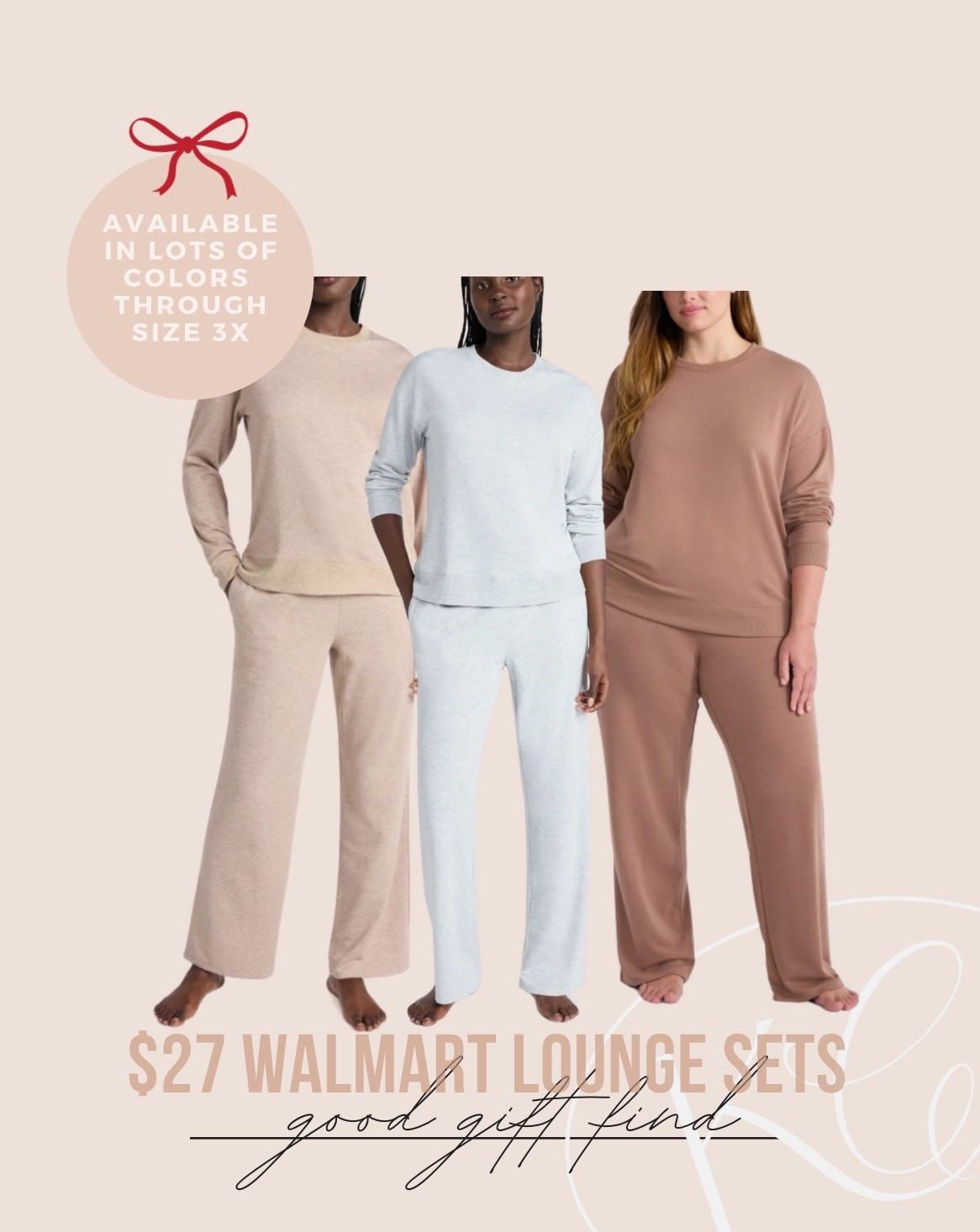 Good cozy gift from Walmart! This under $28 lounge set is available through size 3X. Lightweight with great stretch. Sharing a new cozy extras here too!

#LTKPlusSize #LTKFindsUnder50 #LTKGiftGuide