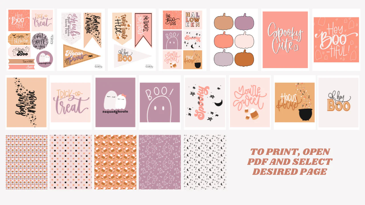 Halloween Collection | Printable Bundle | The Letter Vee