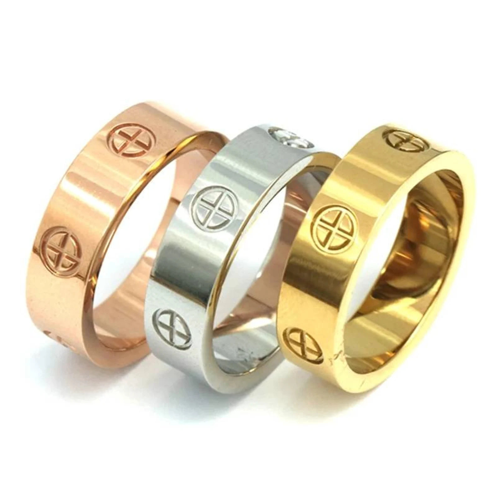 Love Ring Wedding Ring Gold Plated Stainless Steel Ring | Etsy | Etsy (US)