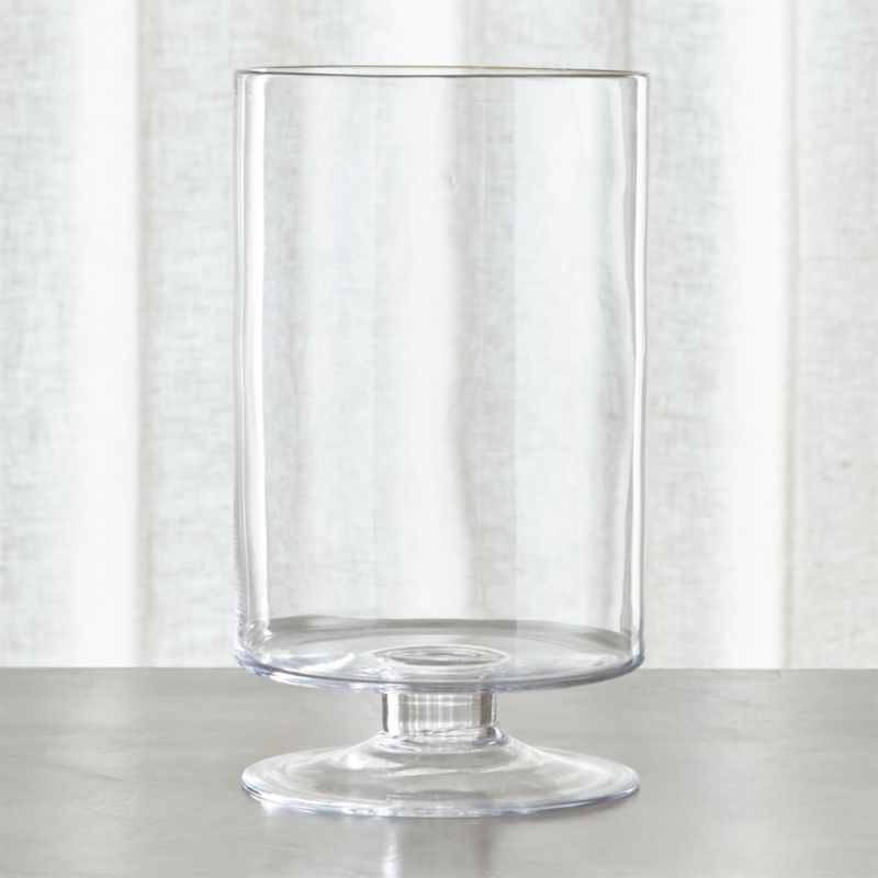 London Large Clear Hurricane Candle Holder + Reviews | Crate and Barrel | Crate & Barrel