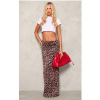 Tall Leopard Print Lined Mesh Maxi Skirt | PrettyLittleThing US