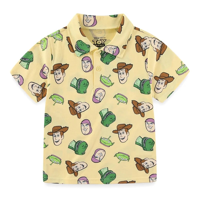 Disney Pixar Toy Story Woody Boys Short Sleeve Polo Shirt (Boys), Sizes 2T-7 | Walmart (US)