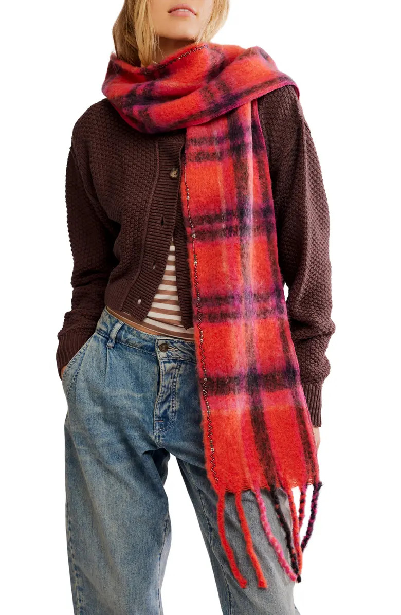Highland Plaid Skinny Scarf | Nordstrom