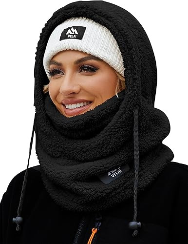 Balaclava Fleece Ski Mask for Men Women Winter Face Masks Windproof Hooded Scarf Cold Weather Hat... | Amazon (US)