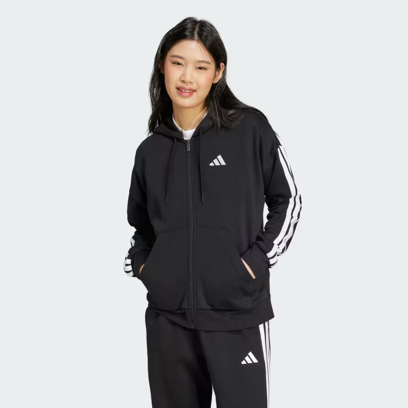 Essentials 3-Stripes Full-Zip Fleece Hoodie | adidas (US)