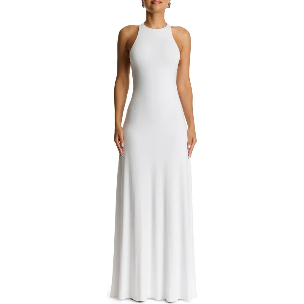 Naked Wardrobe Smooth Maxi Dress in White at Nordstrom, Size Medium | Nordstrom