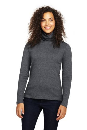 Women's Shaped Supima Turtleneck | Lands' End (US)