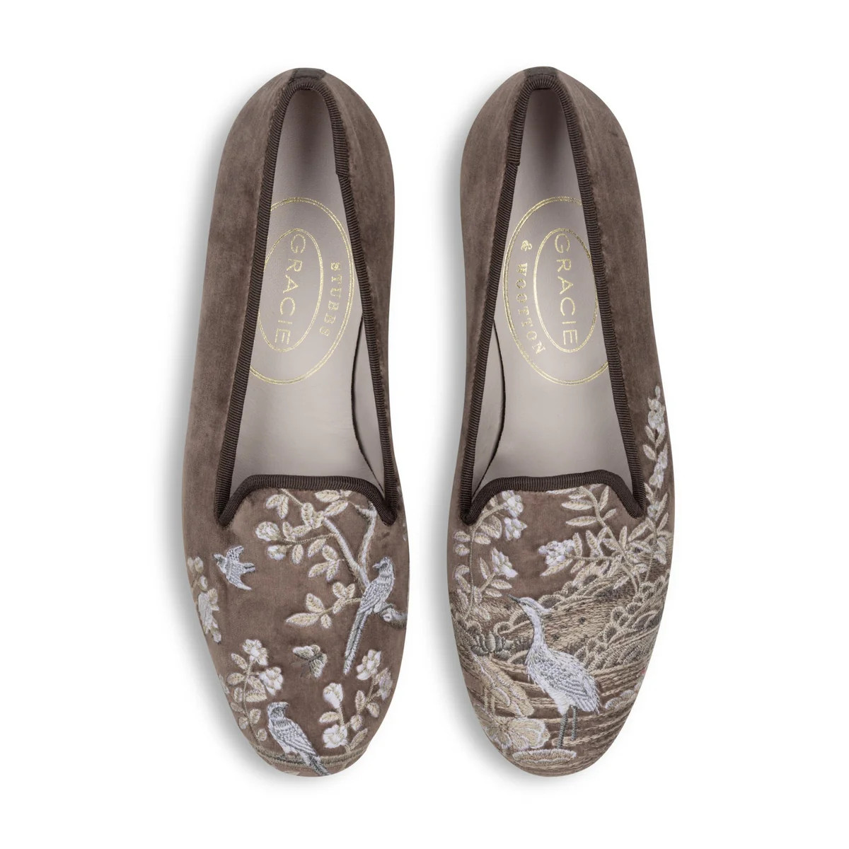 Winter Garden Mink Velvet Slipper | Over The Moon