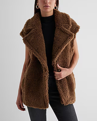 Teddy Cinched Back Vest | Express