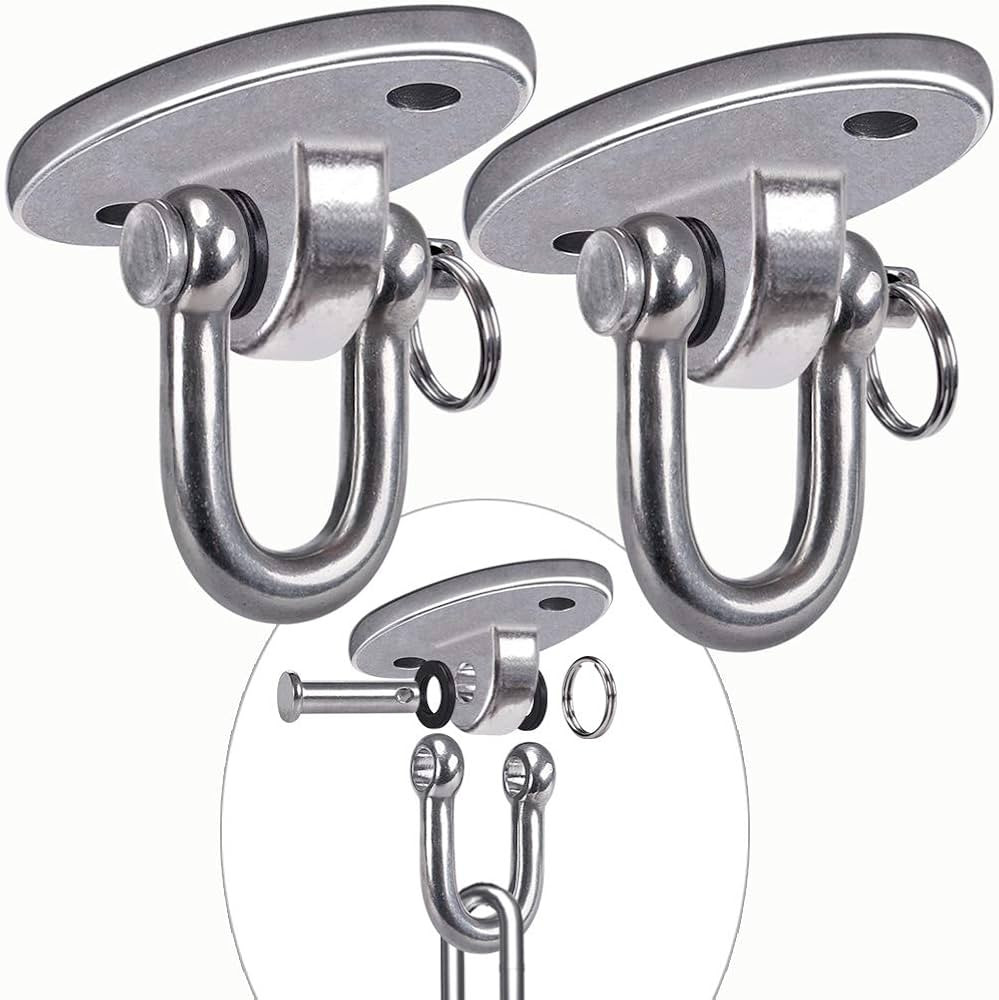 SELEWARE 2 Pack 2000 lb Capacity Stainless Steel 180° Swing Hangers Heavy Duty Swing Hooks for C... | Amazon (CA)