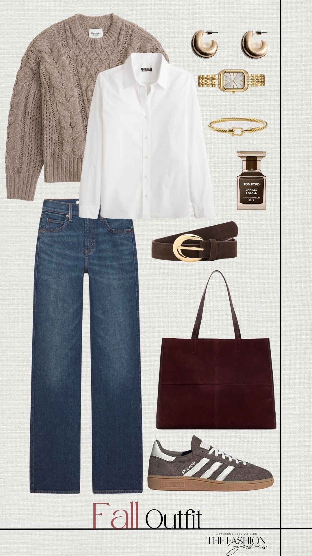 Fall Outfit | Knitted Sweater | White Button Down | Denim Jeans | Suede Bag |

#LTKStyleTip #LTKSeasonal #LTKShoeCrush