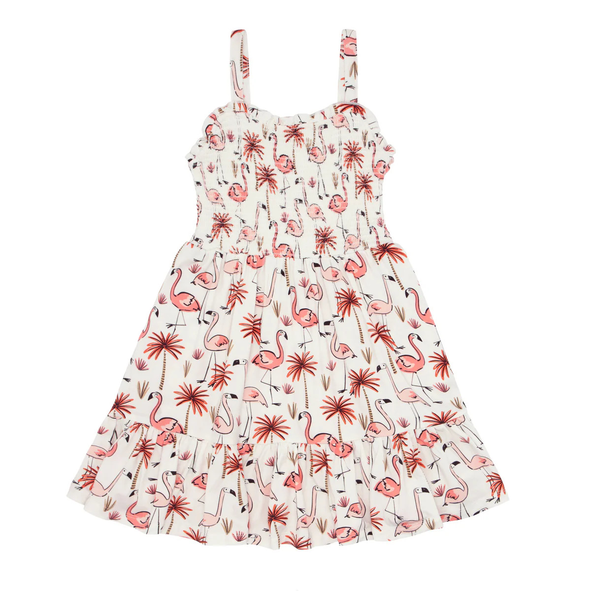 Pink Palms Tank Smocked Dress | Little Sleepies