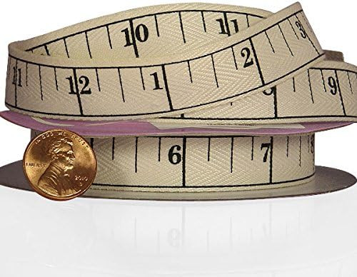 Paper Mart Tape Measure Printed Ribbon, Fabric Ribbon for Arts and Crafts, 5/8 Inch x 10 Yd | Amazon (US)