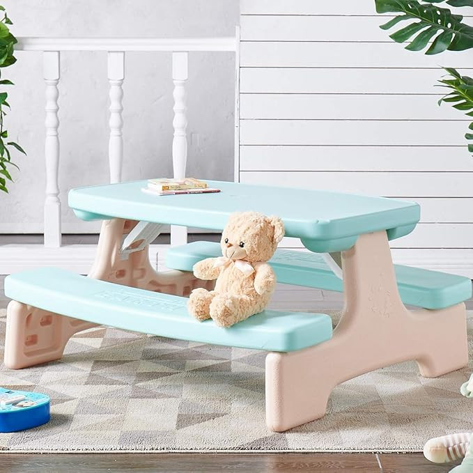 KIDZILLA Kids Bench Set Children Outdoor Picnic Table Bench Ideal for Arts, Crafts, Snack Time, H... | Amazon (US)