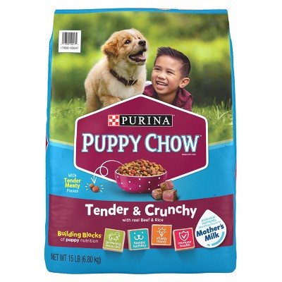 Dog Chow Tender & Crunchy Dry Dog Food with Real Beef & Rice Flavor - 15lbs | Target