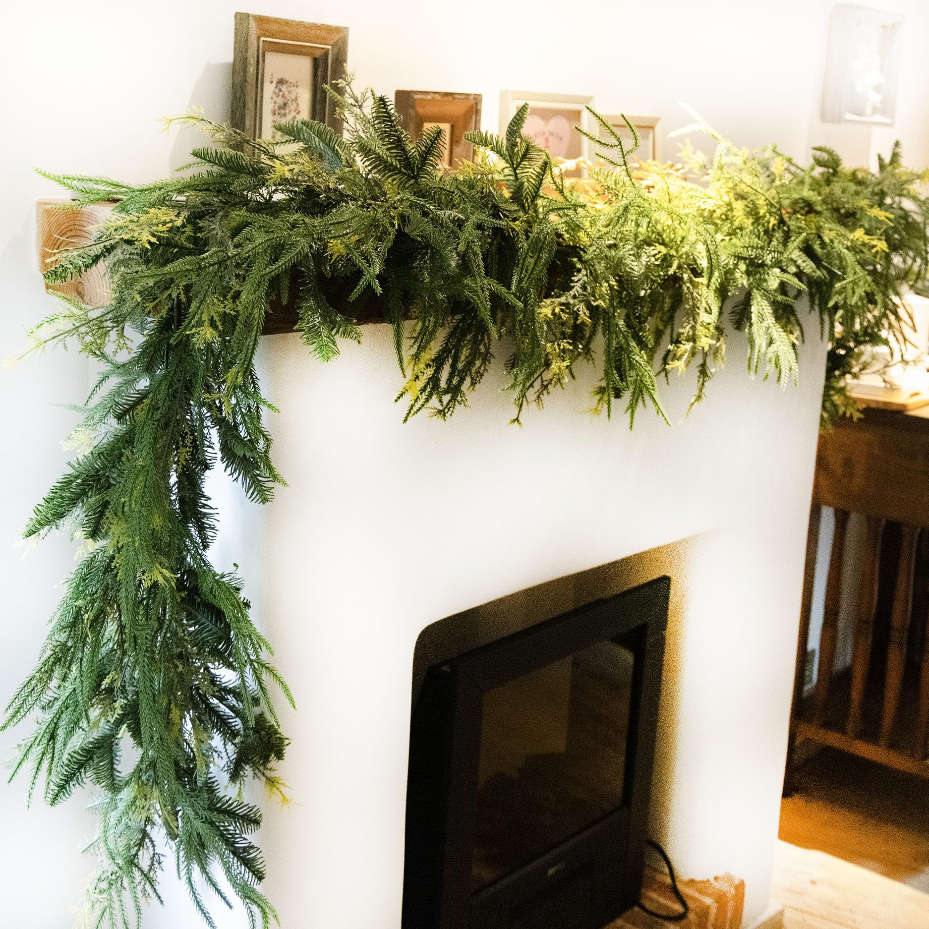 9ft Handmade Christmas Garland,Artificial Cypress Cedar Pine Needles Greenery Seasonal Garland fo... | Amazon (US)