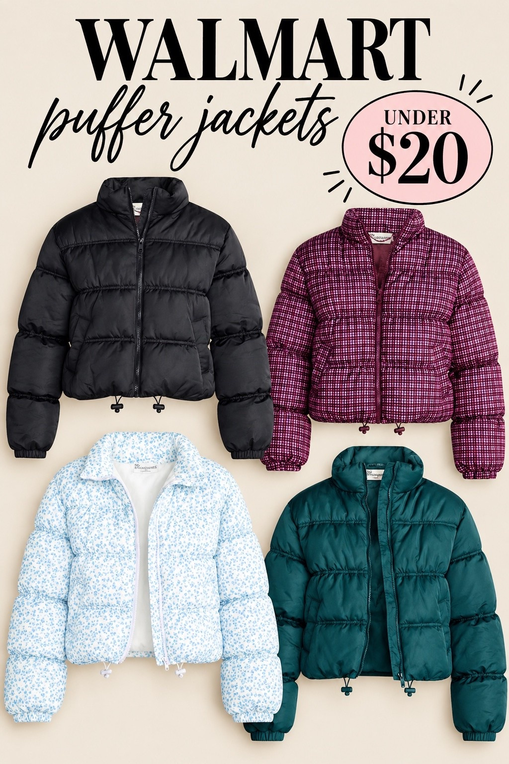 Cutest puffy jacket from Walmart!