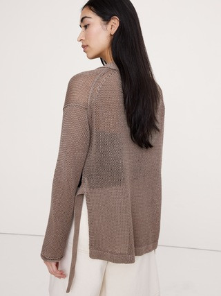 Heirloom Linen Wrap Cardigan | Banana Republic (US)