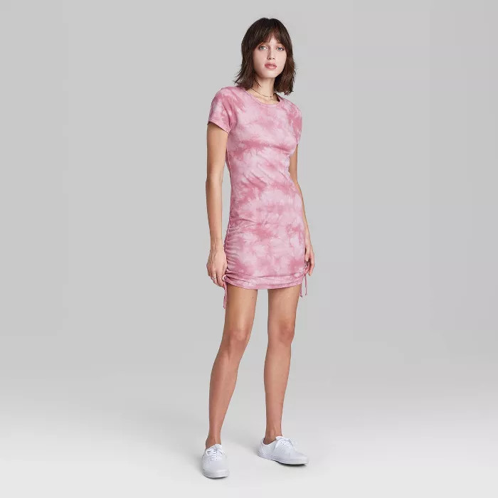 Women's Short Sleeve Ruched Side Bodycon Dress - Wild Fable™ | Target